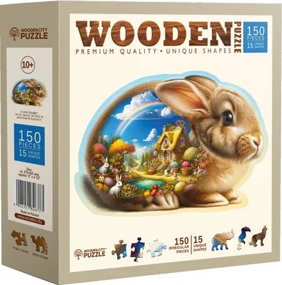 Image de WOODEN CITY Puzzle en bois Lapin 150 pièces