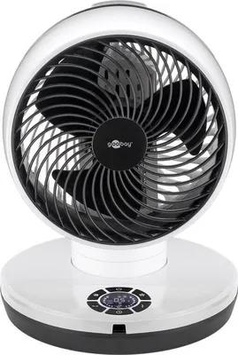 Produktbild von Goobay 59515, Haushalts-Lamellenlüfter, Schwarz, Weiß, Flur, Kunststoff, 67 dB, 23 cm