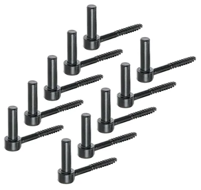 Produktbild von Alberts 10 x Kloben zum Einschrauben, 105 mm Länge, J-Haken, mit schwarzem Tauchlack