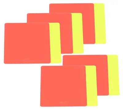 Image de Lot de 5 cartes d'arbitrage de football : cartes rouges et jaunes pour avertissements et expulsions