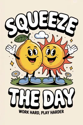 Produktbild von Poster 20x30cm Motivationsaffirmation Retro Vintage Für das Wohnzimmer Squeeze