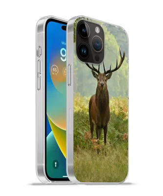 Produktbild von MuchoWow® Handyhülle Schutzhülle Hülle für Apple iPhone 14 Pro - Softcase Rothirsch - Natur - Grün Silikon Softcase Handy Hülle - Umschlag