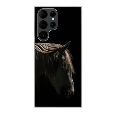 Produktbild von MuchoWow® Handyhülle Schutzhülle Hülle für Samsung Galaxy S22 Ultra Pferd - Tiere - Weiß Silikon Softcase Handy Hülle - Abbildung