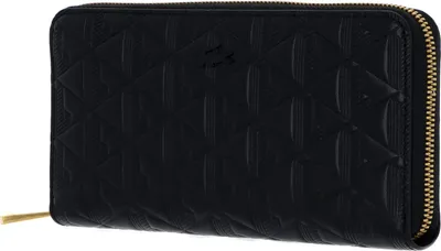 Produktbild von LACOSTE Leder Geldbörse Zip Wallet Noir schwarz