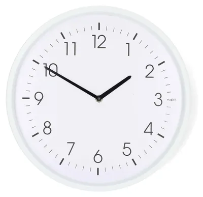 Image de Horloge murale | Diamètre : 360 mm | ABS | Mouvement silencieux | Blanc