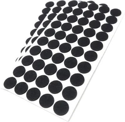 Produktbild von 150 selbstklebende Filzgleiter in Schwarz, Ø 22 mm, rund, Möbelgleiter aus 3,5 mm dickem Filz