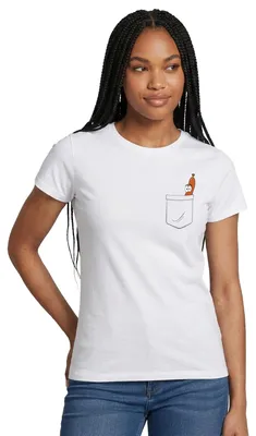 Produktbild von Spreadshirt Wurst Brusttasche Frauen T-Shirt, M, Weiß