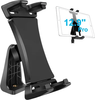 Produktbild von 360-Grad-Dreh-Stativadapter für iPad, Universalhalterung für iPad Pro 12,9", 11", 10,5", iPad Air Mini, Surface Tab, Galaxy Tab und Tablet-Smartphones von 3,5 bis 13,5 Zoll