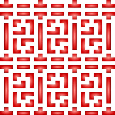 Imagen del producto de Plantilla de rejilla china, reutilizable, de 16,5 x 16,5 cm, para decoración de paredes