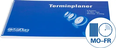 Produktbild von Terminplaner Organizer Terminbuch für Praxis & Therapie 6 Spalten 15 Min Mo.-Fr.
