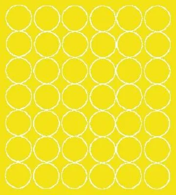 Image de Autocollants ronds, diamètre 3 cm, 42 pièces, jaune brillant
