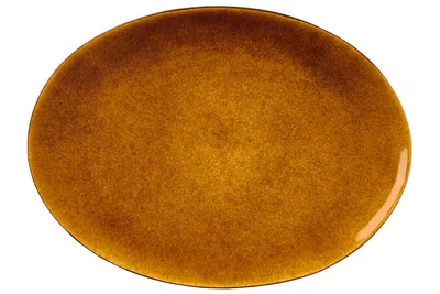Produktbild von Servierplatte Biz 45x34cm schwarz/amber