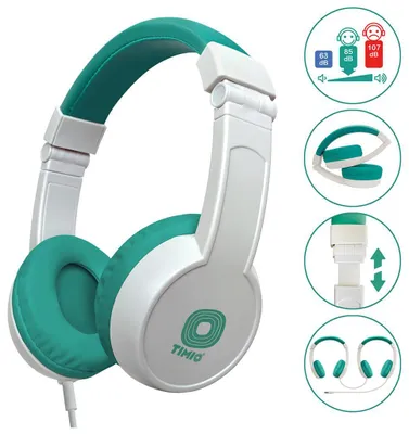 Image de TIMIO TMH-01 Casque et écouteurs filaires Musique Turquoise