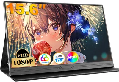 Produktbild von 15,6" Tragbarer Monitor USB C HDMI 1080P IPS Gaming Monitor Travel Monitor