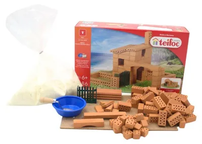 Produktbild von teifoc 4010 - Finca, DIY Bastelset für Kinder, Steinbaukästen, 86 Bauteile