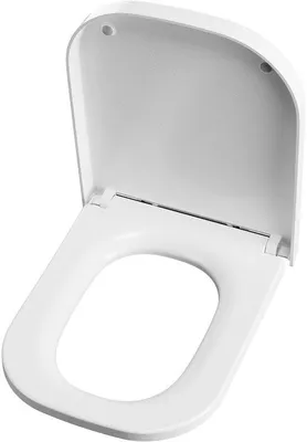 Image de Siège de toilettes en thermodurcissable, fermeture en douceur, 427 x 350 mm, antibactérien, carré