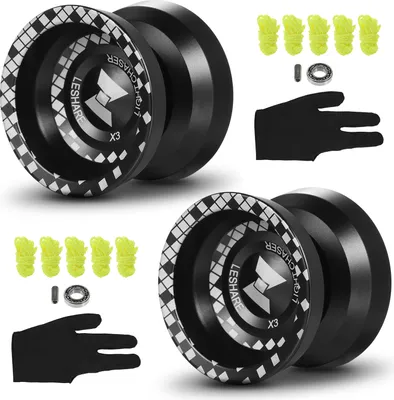 Produktbild von 2er-Pack Professionelle Yo-Yo-Kugeln aus Aluminiumlegierung Reaktives YoYo mit nicht reagierendem Lager fuer professionelle Anfaenger