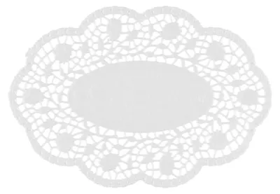 Produktbild von 500 Papstar Mokkadeckchen oval 24 cm x 16,5 cm weiss 12286