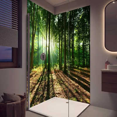 Produktbild von Duschrückwand - Wandverkleidung für Dusche aus Acryl 0,3 cm - 80 x 200 cm - Kokospalmen am Strand in der Karibik