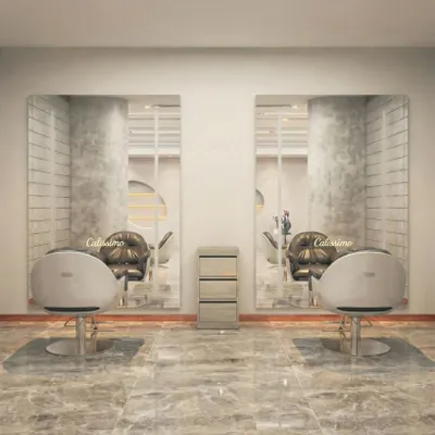 Image de Poste de coiffure et barbier avec miroir LED PRO 200x120