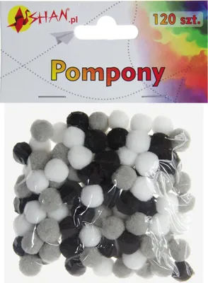 Immagine prodotto di Miscela di pompons colorati 120 pezzi 1 cm Shan SP05