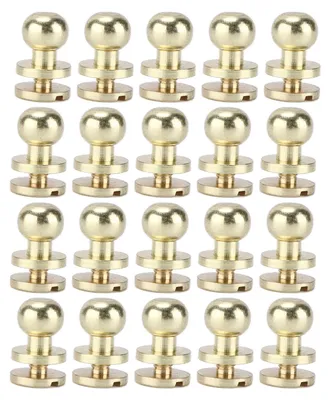 Obrázek produktu pro Sada 20 mosazných nýtů, odolnost proti oděru, imitace zlata, kování pro kufry, příslušenství pro kutily, 7 x 6 mm