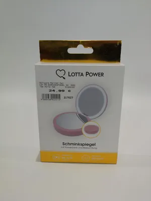 Obrázok produktu pre Lotta Power Make-up mirror, 4000 mAh, Lítium polymér (lipo), 3,7 V, Zlato