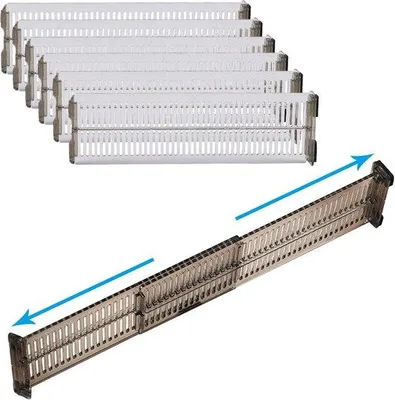 Produktbild von Famanu Ladeverderer Verstellbar - Set von 8 Stück (275-51 cm) für Küchen- und Schlafzimmerorganisation