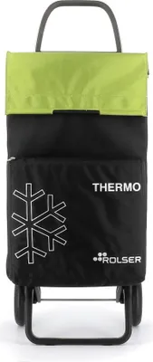 Image de Rolser Chariot de courses Thermo Fresh MF, 2 roues - noir/lima, chariot de courses avec sac isotherme, cadre aluminium, capacité 46L