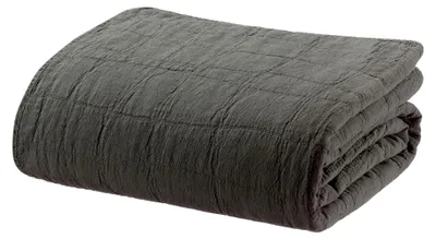 Produktbild von Recycelte Decke Titou in Carbonfarbe 180 x 260 cm