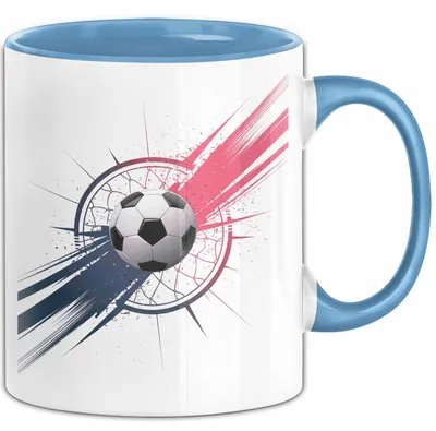 Produktbild von Fußballspieler Tasse Geschenk Lustige Geschenkidee Spruch Für Fußball Fans (Blau)