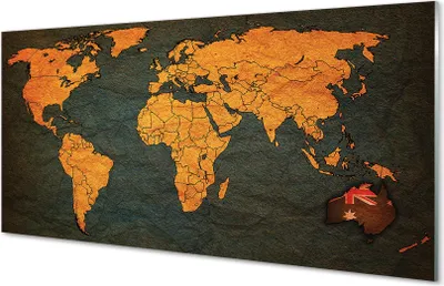 Produktbild von Glasbilder 140x70 Wandkunst Gold Karte