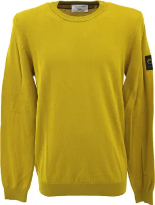 Produktbild von 33232 Lerros, New in Town,  Herren Crew Neck Rundhals Pullover Pulli, feiner Glattstrick, senfgelb, M