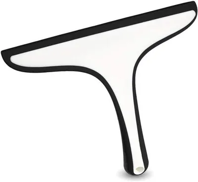 Productafbeelding van Ibenzoa® douchewisser van kunststof met TPR-rubberrand, 23 cm – voor streepvrije reiniging van douche, spiegels en tegels, ergonomische handgreep met ophangoog