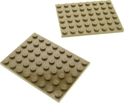 Immagine prodotto di 2x Piastra di costruzione Lego 6x8 beige scuro Basic Star Wars 41068 41135 4251796 3036