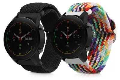 Produktbild von kwmobile 2x Sportarmband kompatibel mit Xiaomi Watch S4/S4 Sport/S3/S2/Watch S1 Active/Redmi Watch 5 Active Armband - Sport Ersatzarmband Set aus