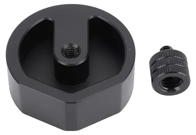 Image de Adaptateur pour trépied d'antenne satellite en alliage d'aluminium : adaptateur de fixation pour trépied à connexion sécurisée, compatible avec les embases 1/4 pouce-20 et 3/8 pouce-16