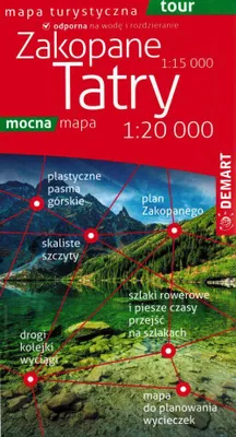 Produktbild von Tatra-Gebirge 1:20.000 / Zakopane 1:15.000. Laminierte Touristenkarte. Erschienen 2024. Demart