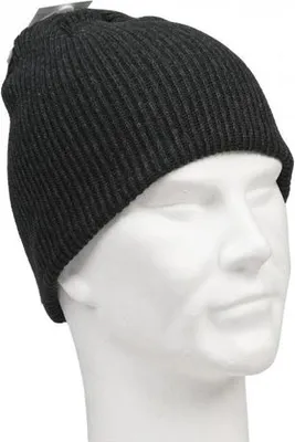 Produktbild von Herren Strickmütze von P&T - Doppelt Gestrickt, Dunkelgrau, Gr. 55-57