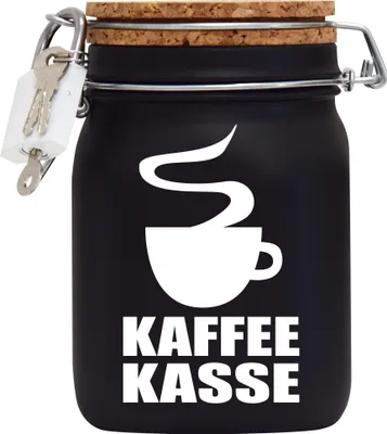 Produktbild von Spardose Geld Geschenk Ideen Kaffee Kasse Schwarz Größe L 1 Liter