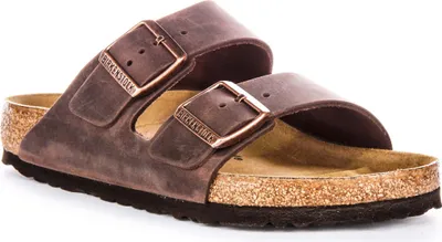 Immagine prodotto di Birkenstock Arizona BS Due Cinghie Regolabili Anatomico Sughero Pt Sandali da Donna in Pelle Oliata Marrone Scuro - 4.5 UK - 37 EU - 6/6.5 US / Marrone Scuro