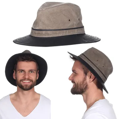 Produktbild von Stoff Hut mit Baumwolle in 2 Farben