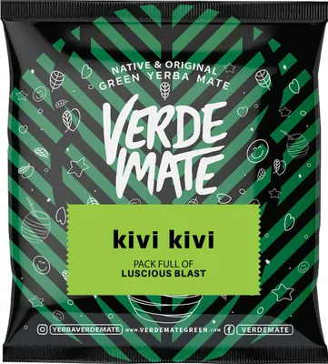 Image de Verde Mate - Échantillon de thé maté Kivi Kivi 50 g - Feuilles de 5 mm d'épaisseur, sans poussière - Rafraîchissant, doux - Kiwi, orange - Séché à l'air libre - Yerba maté du Brésil