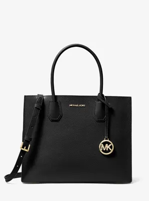 Produktbild von Michael Kors Shopper Damen Mercer Large Genarbtes Leder Accordion Schwarz 35T2GM9S3L