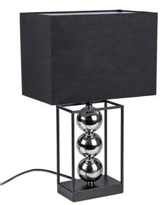 Produktbild von Tischlampe Kugeln mit rechteckigem Fuß H. 46cm schwarz silber Formano