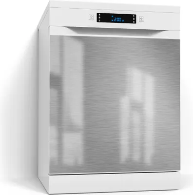 Produktbild von DEQORI Magnetmatte Spülmaschine Standard 60x60 cm 'Gebürsteter Stahl' Magnetfolie