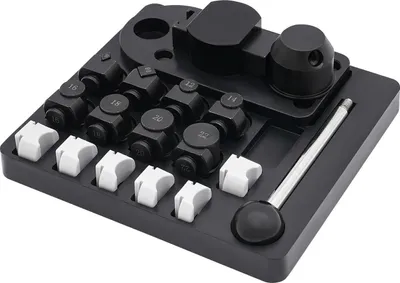 Image de Machine à cintrer les anneaux - Appareil de table manuel - Plusieurs tailles - Pour métaux tendres ≤ 3 mm - Acier/nylon - Pour la fabrication de bijoux et le bricolage - Noir