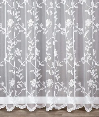 Produktbild von Jacquard Sockelstore weiß - Gardine von Albani: 145x450cm / Weiß Größe (HxB): 145x450cm Farbe: Weiß