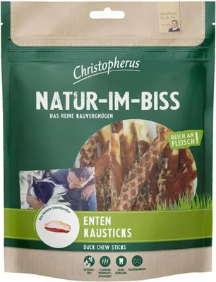 Produktbild von Christopherus Natur-Im-Biss Enten Kausticks 300 g, Snacks, Hund, Adult, Ente, 300 g