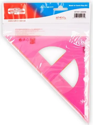 Obrázok produktu pre Koh-i-noor trojuholník s kolmicou ružový 45/177